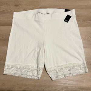 Torrid 4 Cloud Dancer Lace Bike Shorts Workout Stretch Womens Plus